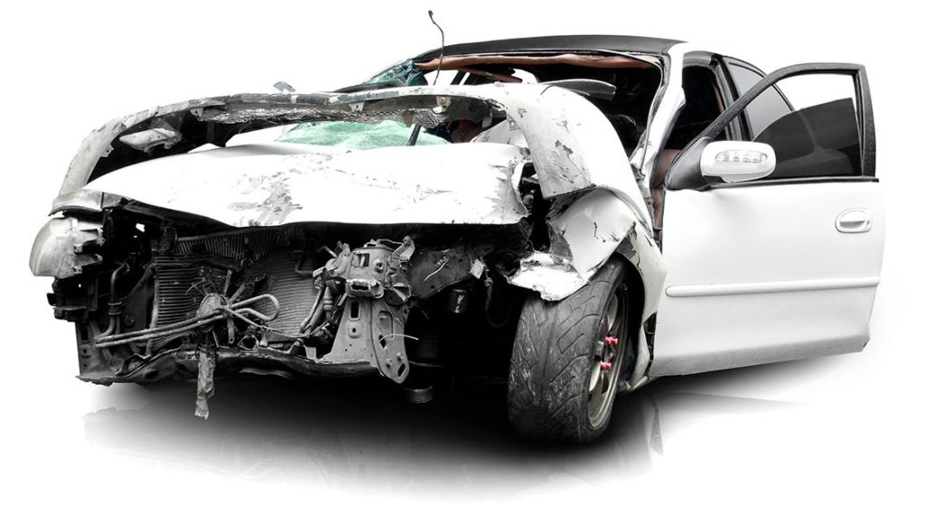 Wrecked Car After Accident